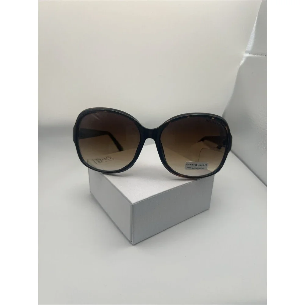 Tommy Hilfiger Hilfiger WP OL577 Oversized Oval Sunglasses Shiny Brown